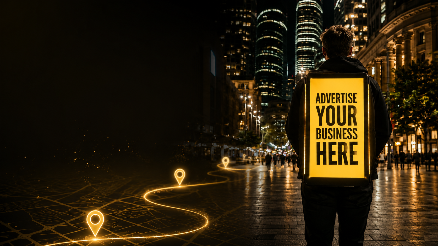 CityAds walking billboard advertising in Brisbane and Gold Coast city locations